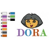 Dora The Explorer Logo Embroidery Design